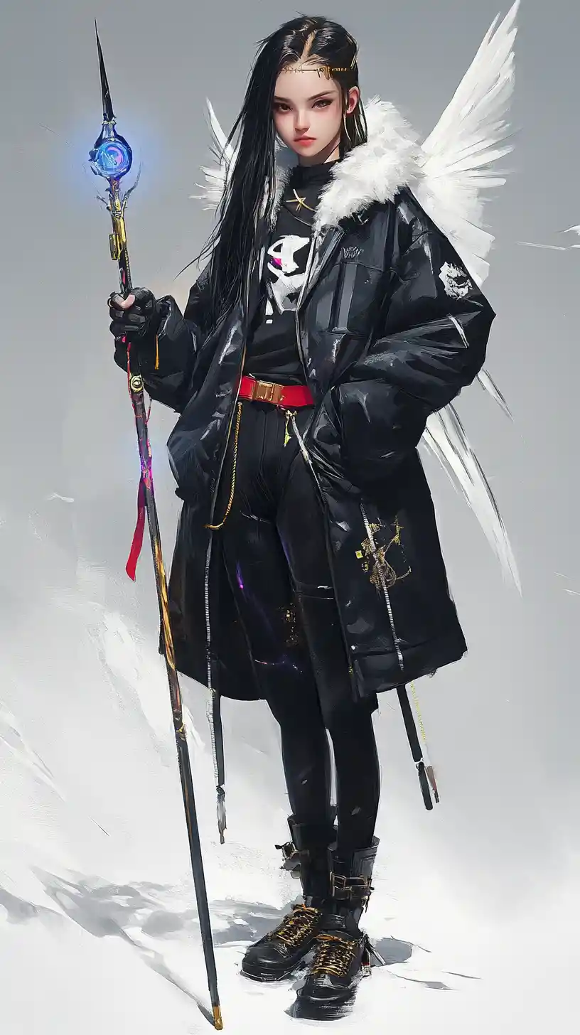 沙漠要塞中的華麗長槍幻想少女