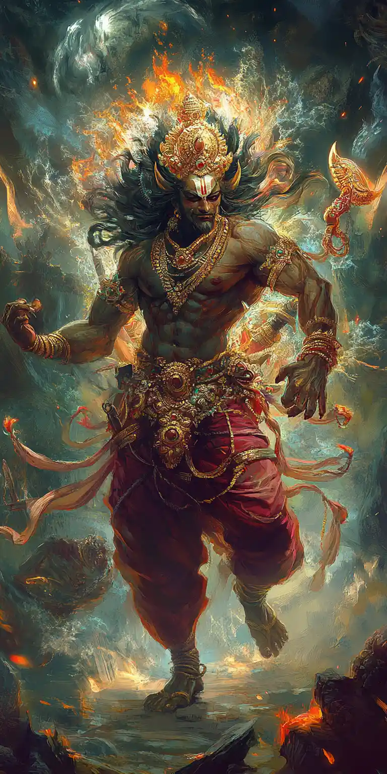 Mythic Asura Being From Ancient Hindu Cosmology