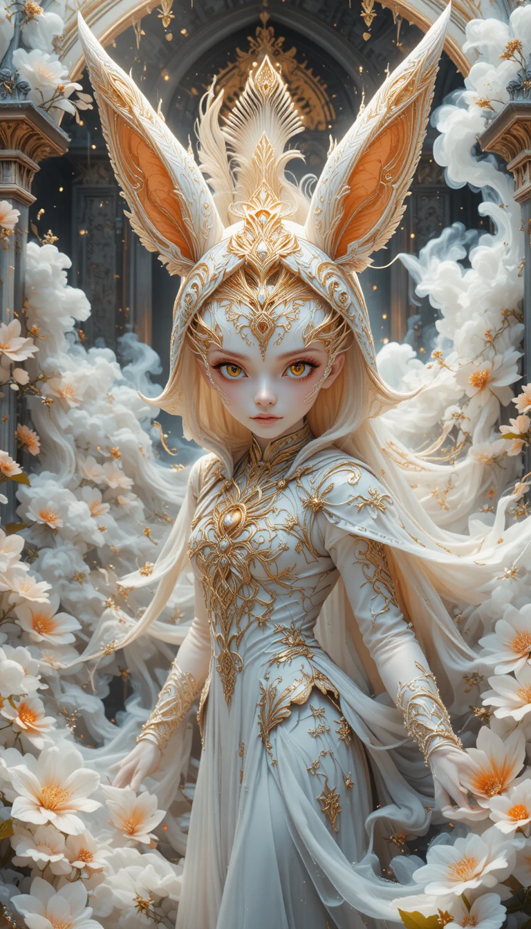 Mythical Spirit Creature Near White Palace Bridge Close Up