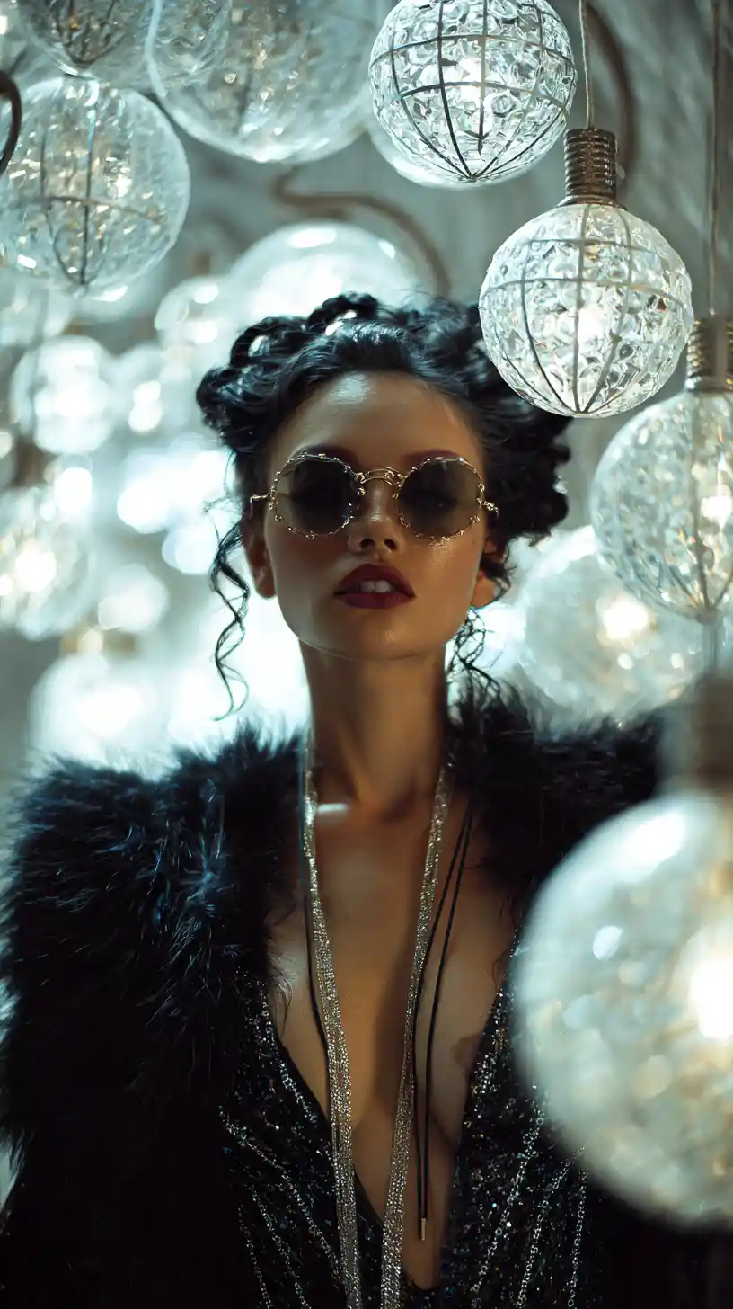 Femme fatale in steampunk inspired contemporary fashion editorial