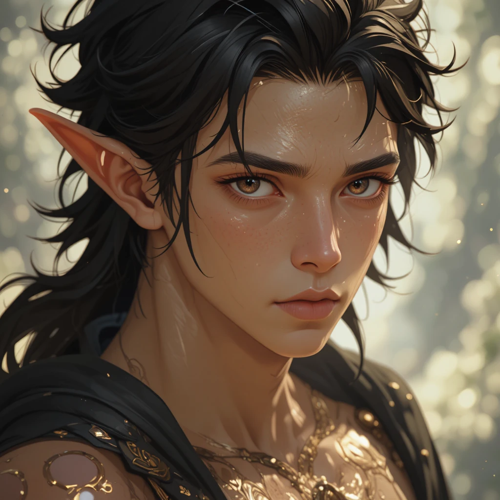 Giovane dio dell’amore in un regno fantasy mistico