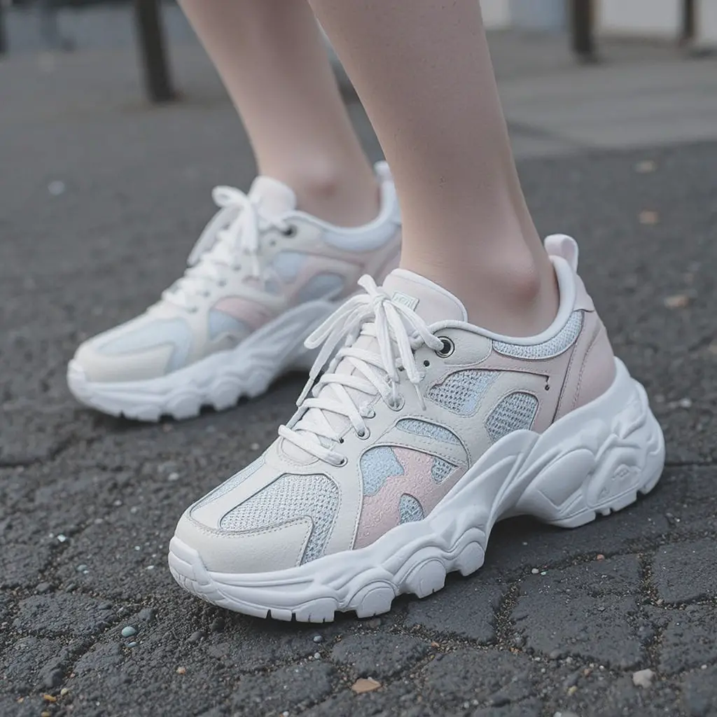 Black chunky sneakers styled for modern streetwear outfits