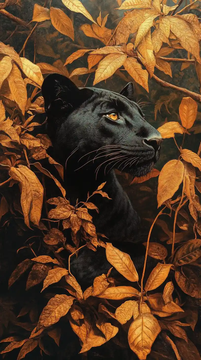 Surreale Illusion eines Panthers in einer trügerischen Szene