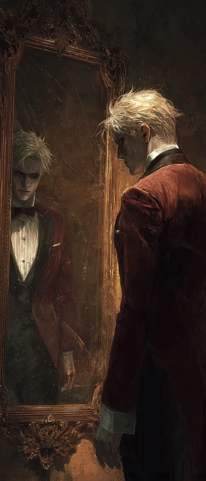 Vampire Aristocrat Reaching For His Missing Reflection