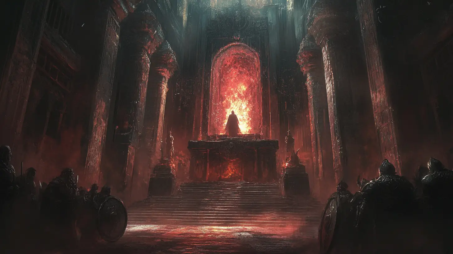Wizard of light guarding a sacred dwarven temple