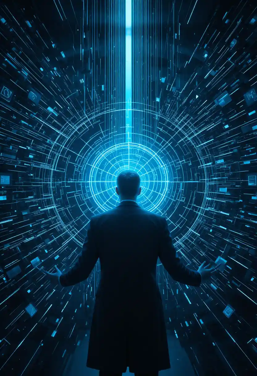 Human figure controlling structured artificial visual intelligence system