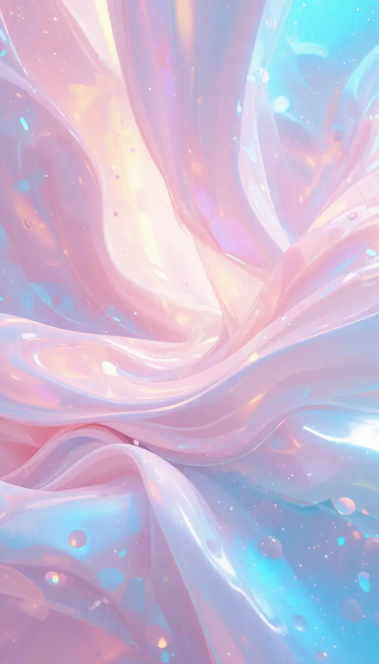 Iridescent abstract wallpaper with soft pearlescent gradients