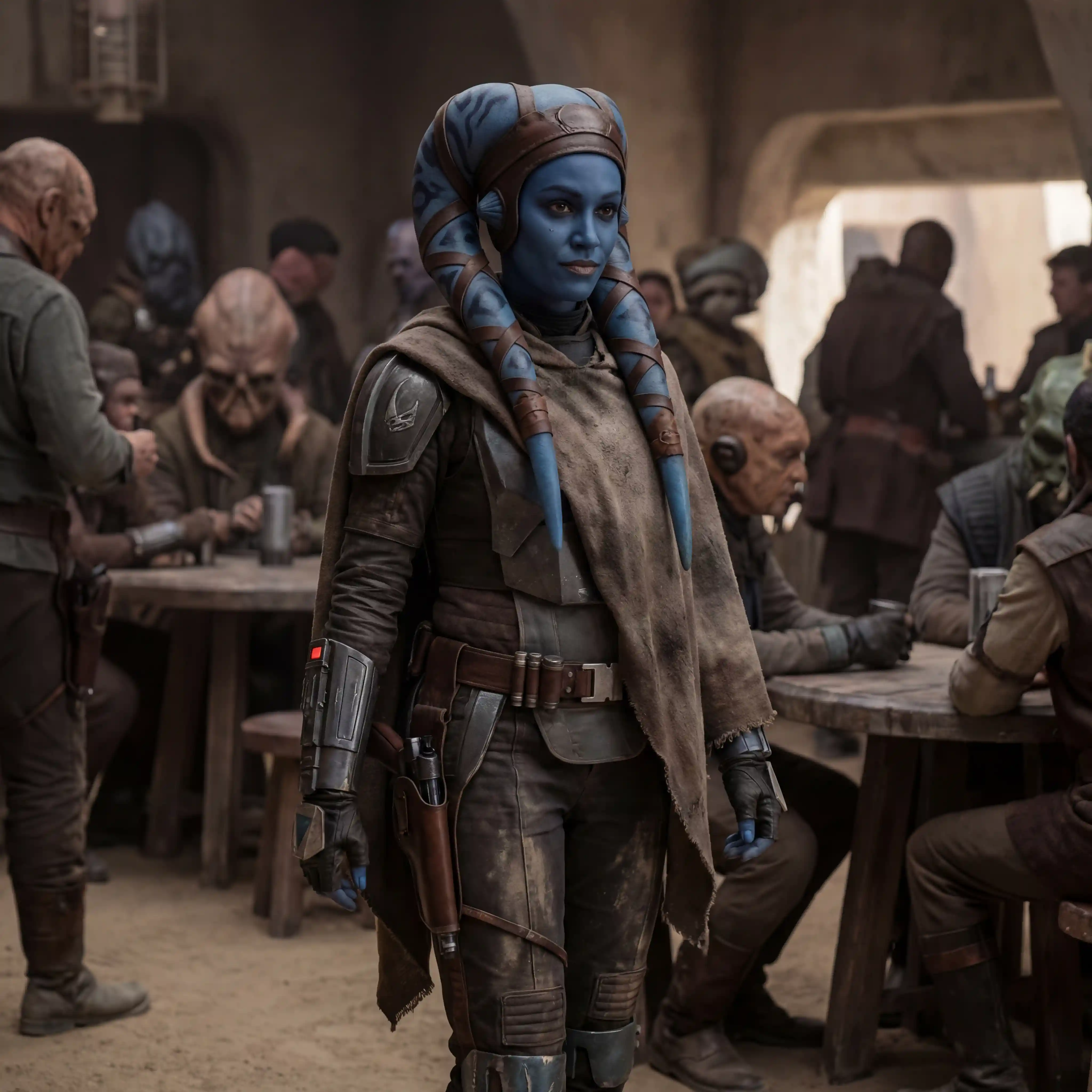 Beautiful female twi lek outlaw in a sci fi setting