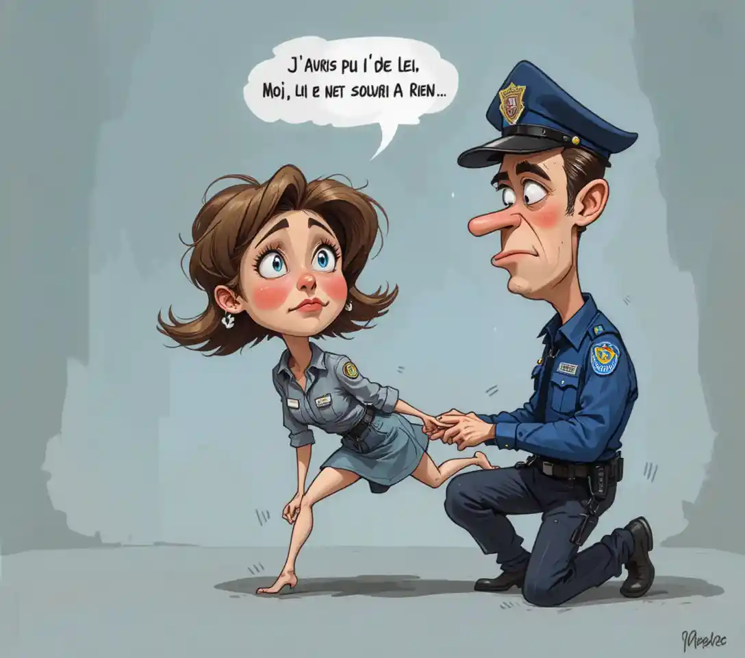 Agente di polizia in ginocchio accanto a una donna immobile