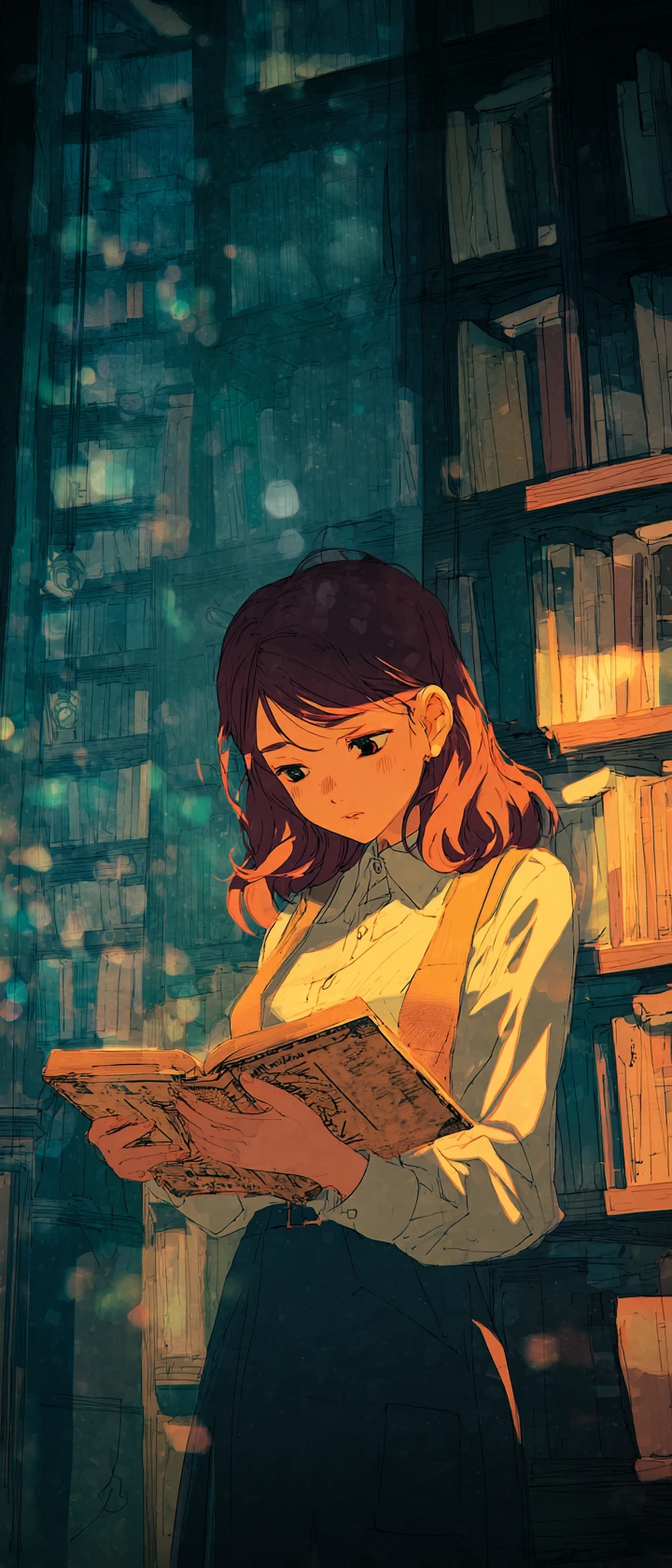 Joven llorando por un preciado libro de cuentos de hadas