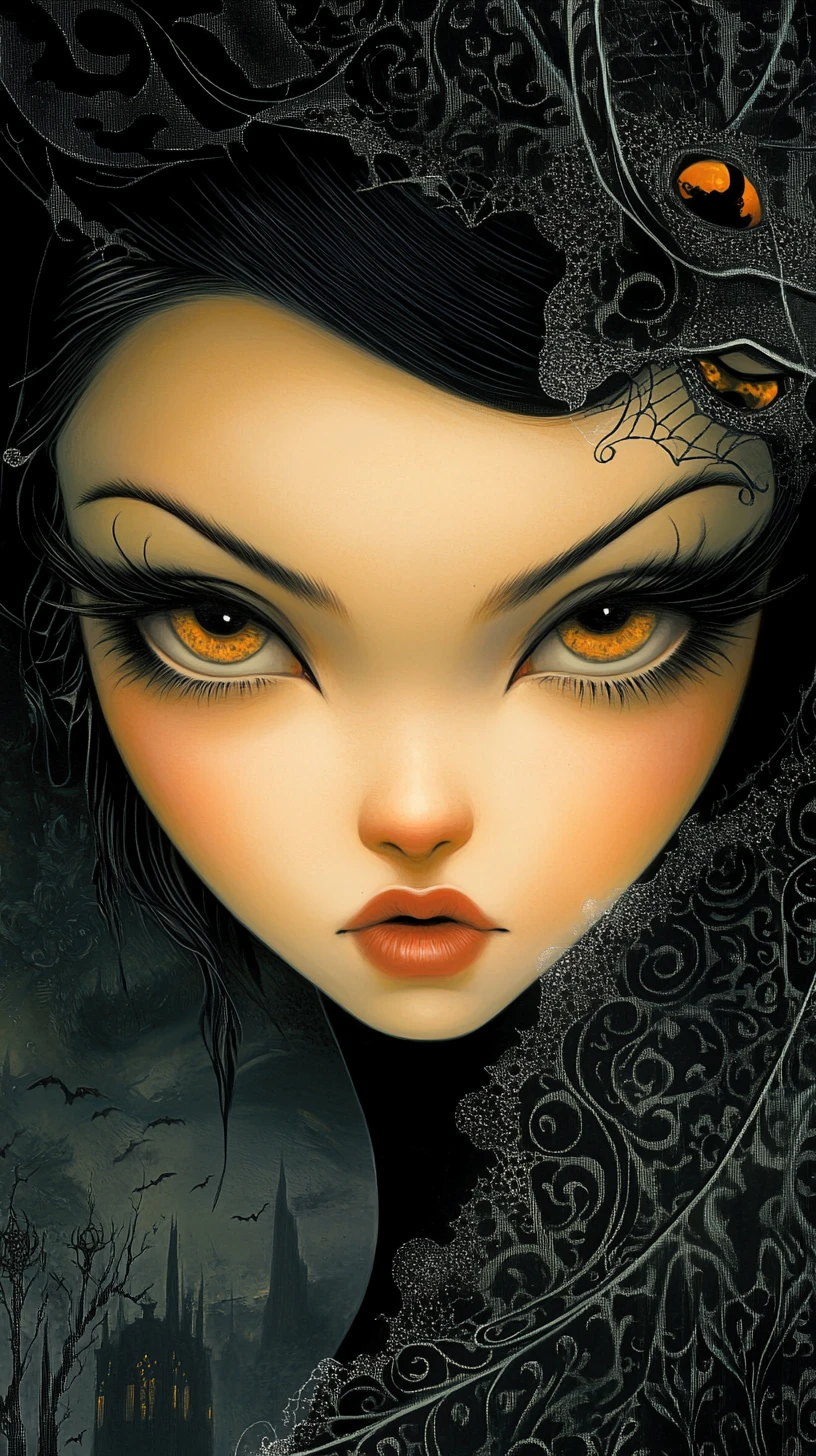 Avant Garde Sorceress Rising From A Dark Twisted Realm