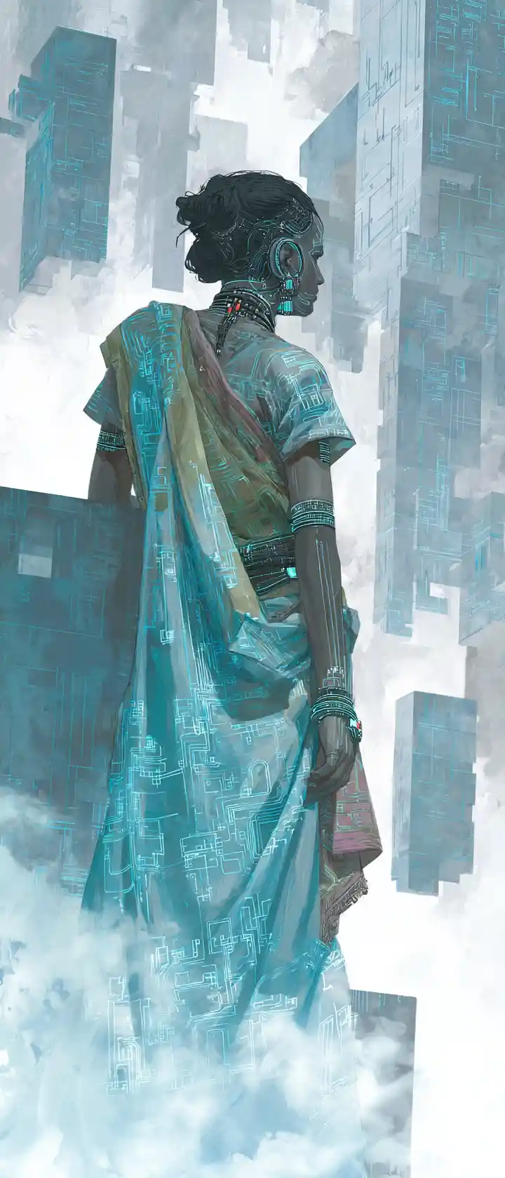 Andean terraforming pioneer in holographic exoplanet city