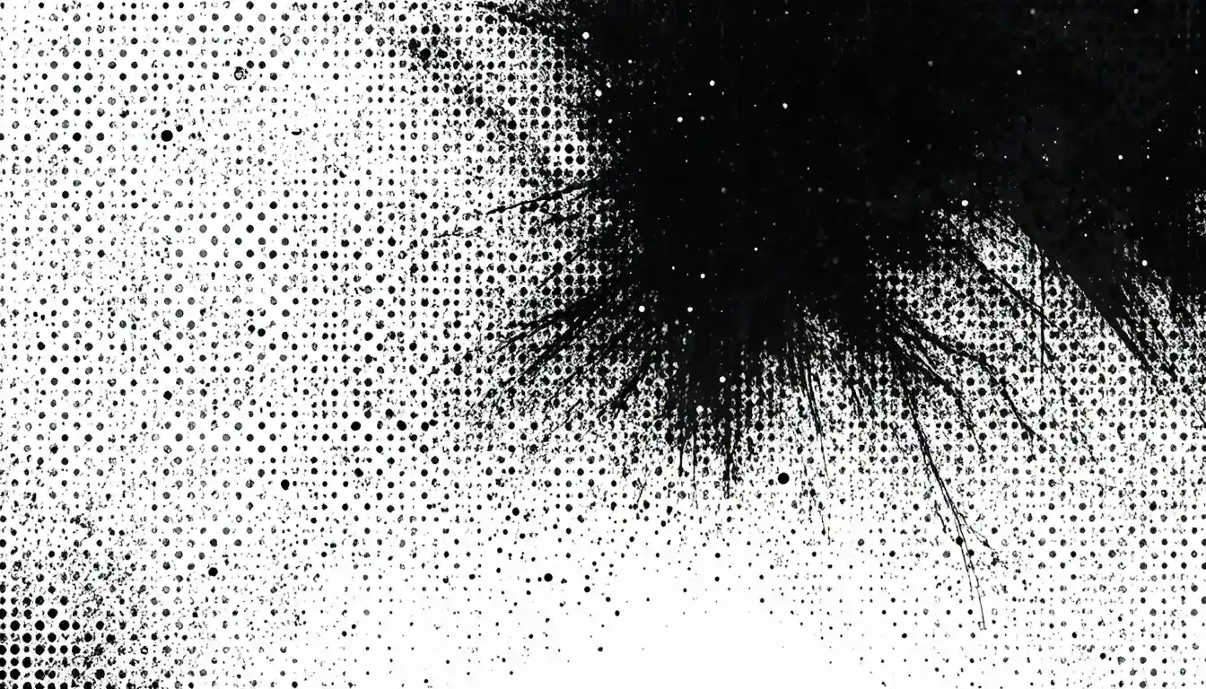 Pontos de meia-tinta abstratos com textura de respingos de tinta grunge