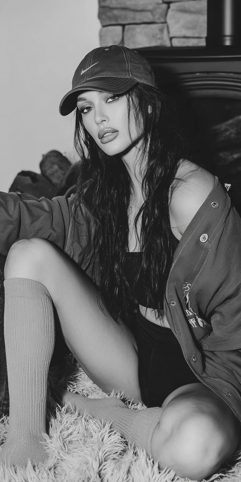 Bella Hadid entspannt in sportlichem Outfit am Holzofen