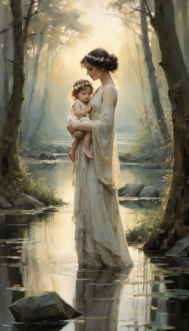 Decorative portrait of a timeless artistic woman