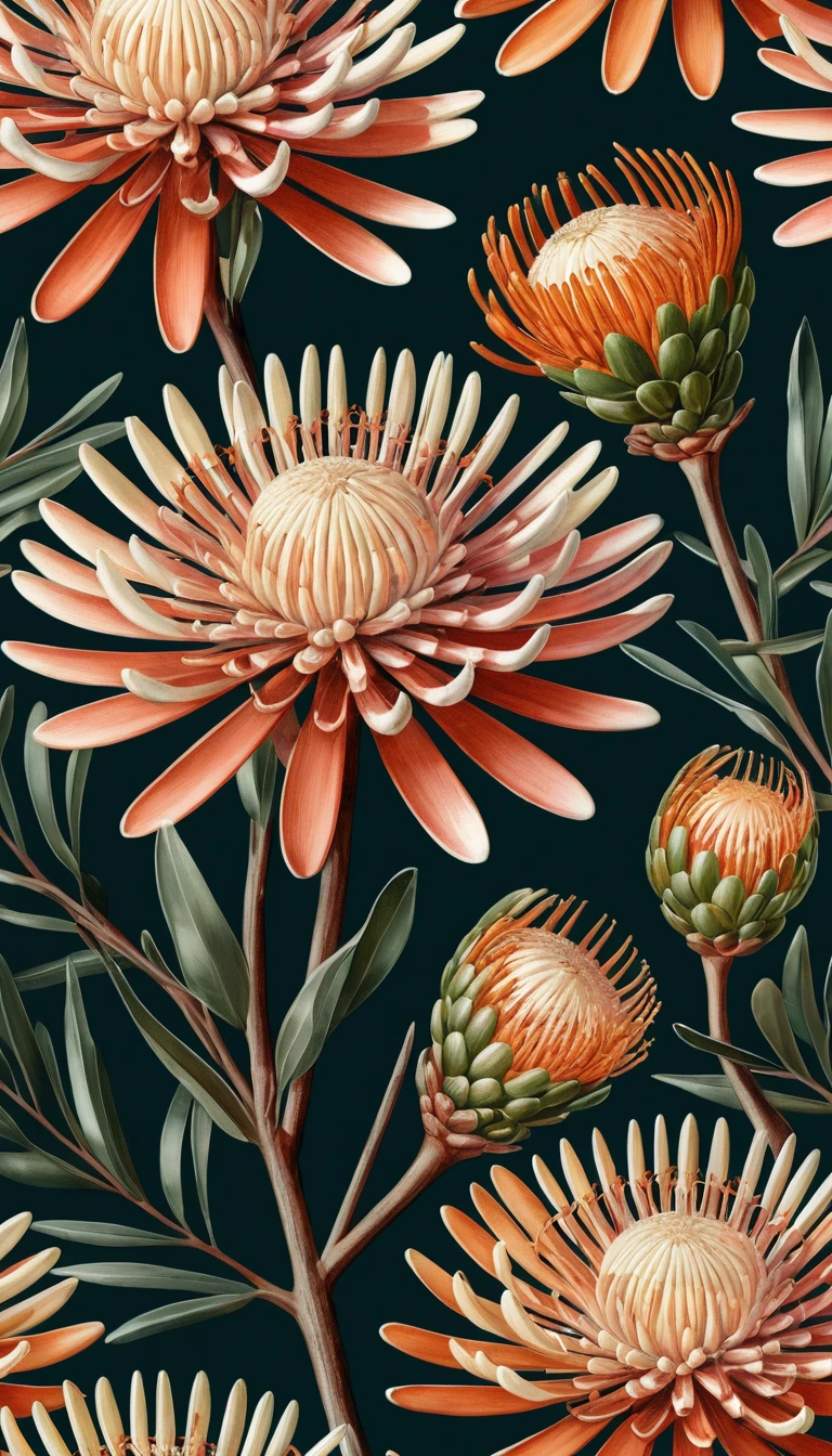 Colorful vector illustration of abstract natural flowers