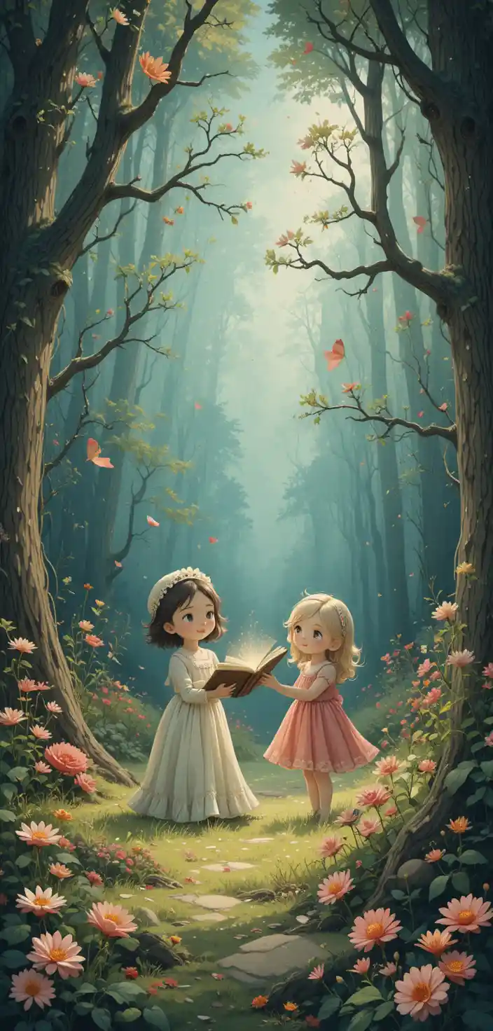Charming nostalgic storybook style children illustration