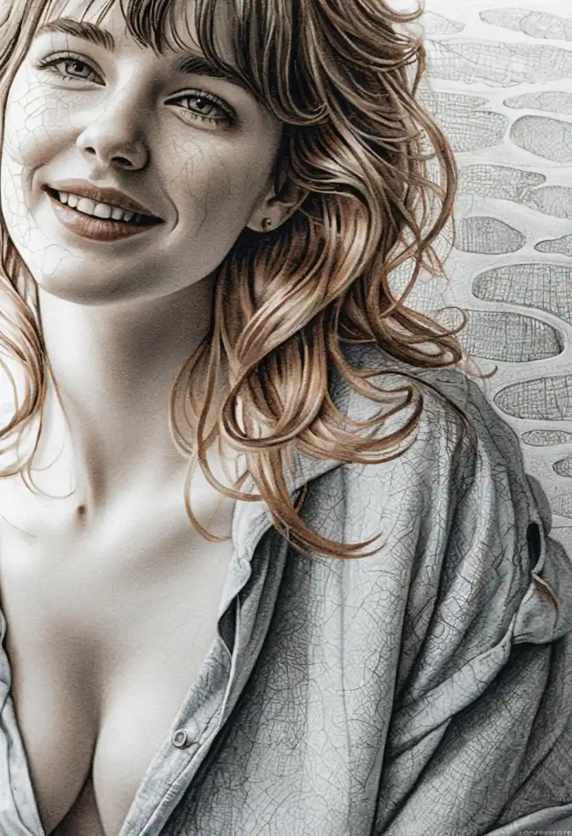French inspired fashion portrait of woman on beige sofa