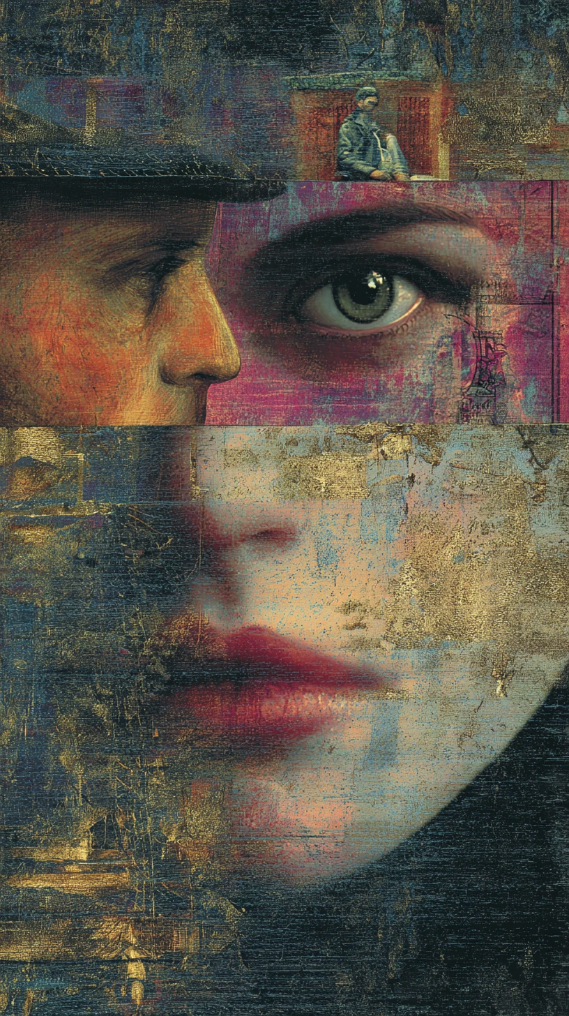 Figura masculina abstracta como lienzo de la percepción romántica