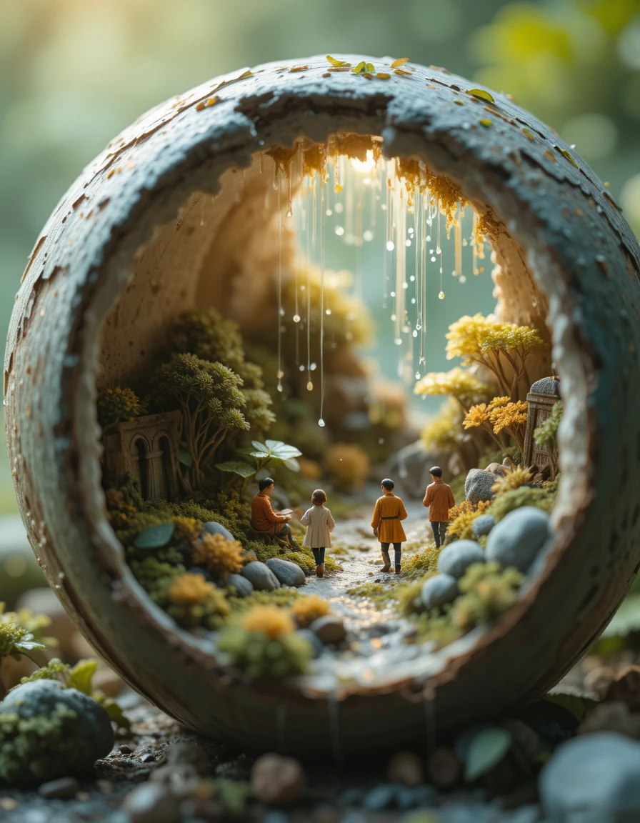 Tiny surreal world hidden inside an everyday human object