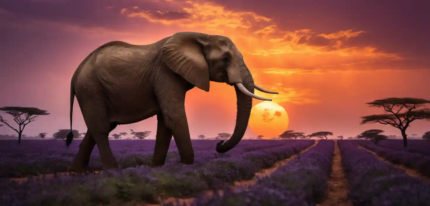 Primo piano della pelle di un elefante africano al tramonto nella savana