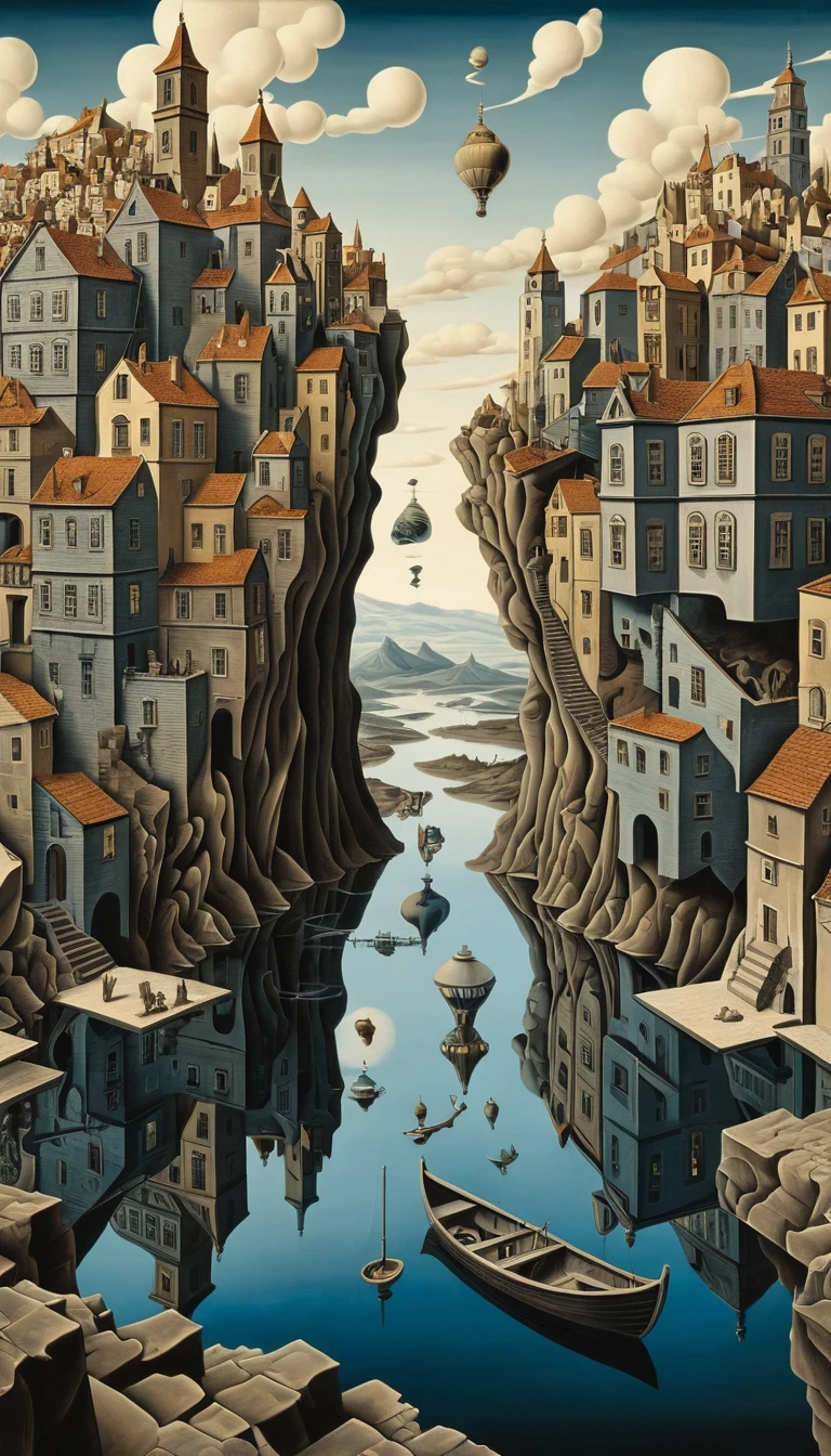 Surreal Impossible Landscape Of Twisted Architectural Structures
