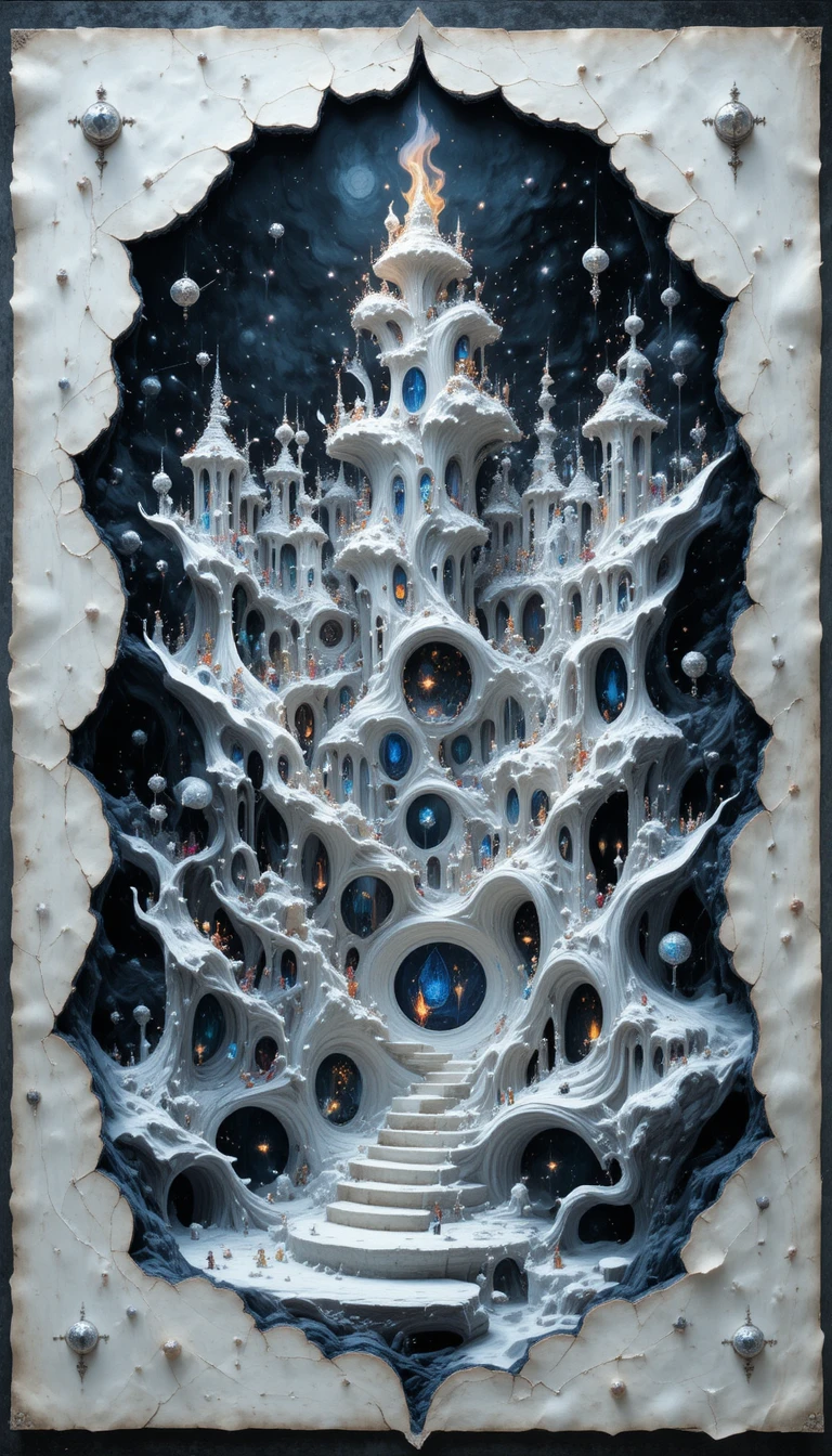 Surreal Book Of Powder Rising As Smoke In Snowy Forest