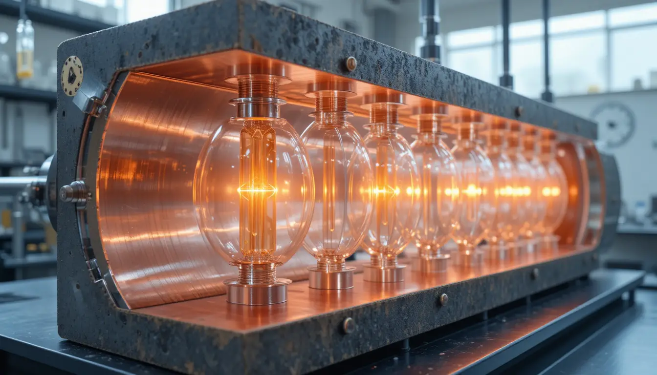 Cutaway view of specialized Helmholtz resonators in a lab