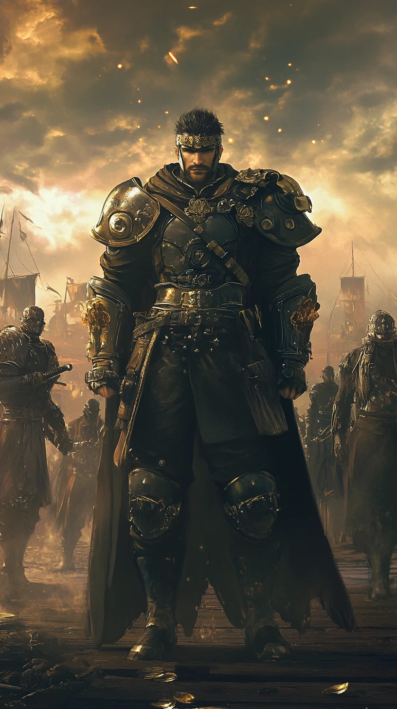 Steampunk ninja warriors in surreal fantasy armor