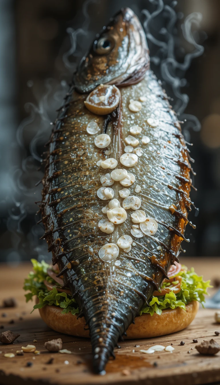 Curious look at the real fish inside a fast food patty