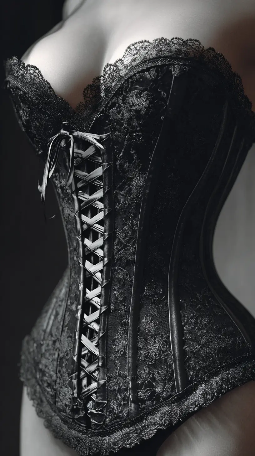 Elegant corset inspired by bold pop culture aesthetics