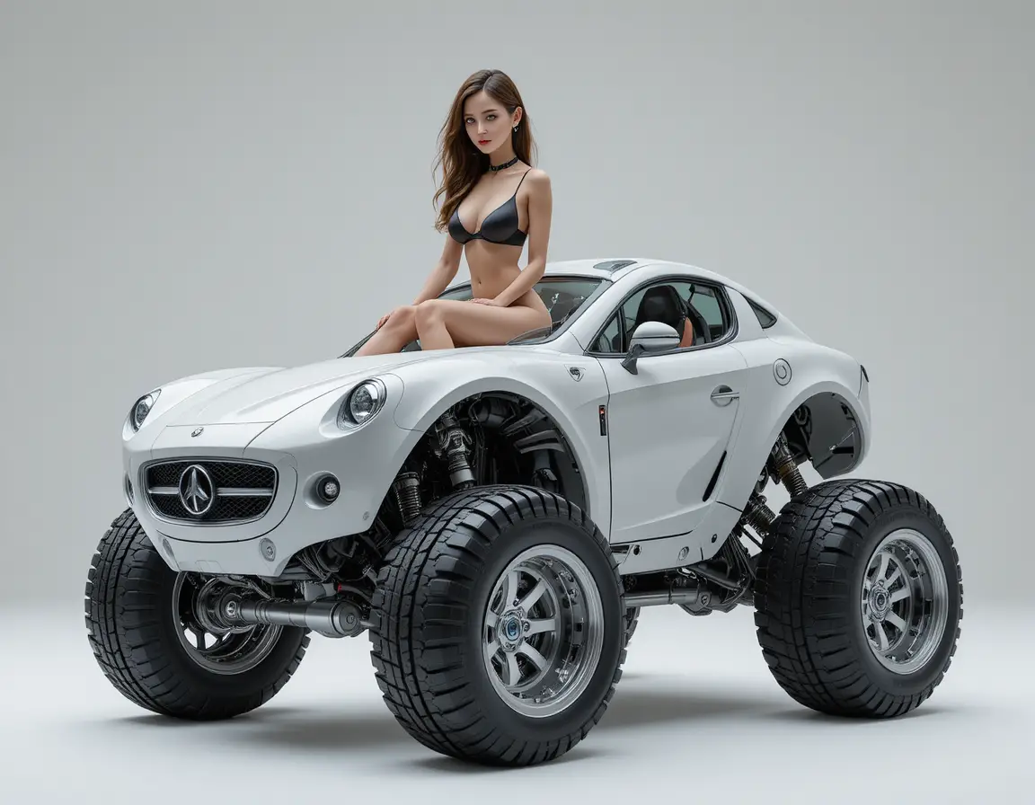 結合汽車與機器人元素的未來感混合載具