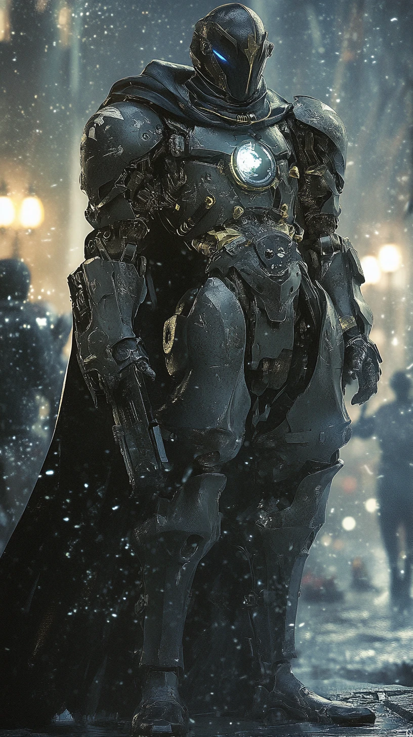Armored stealth horsemen team in steampunk fantasy battle