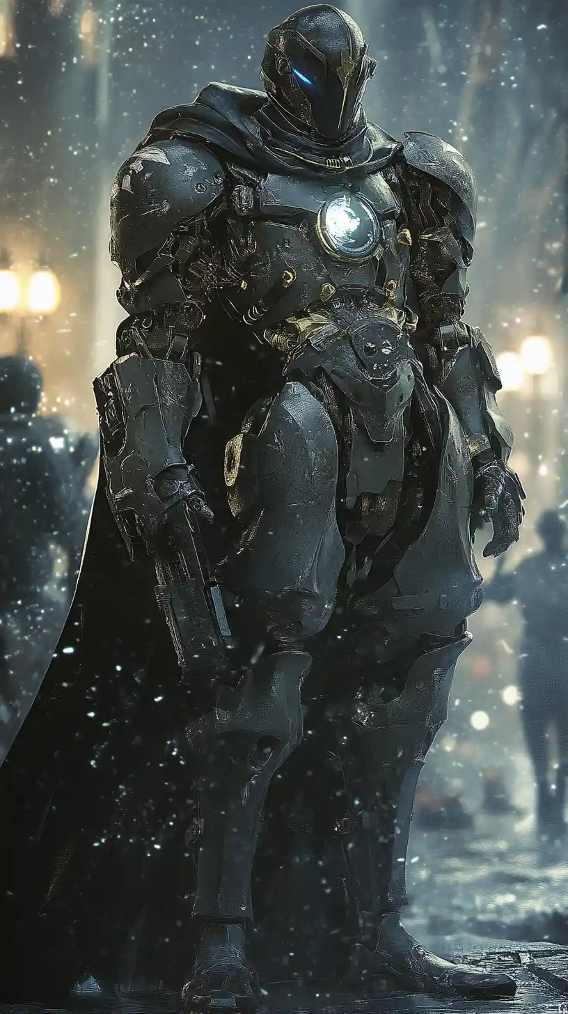 Armored stealth horsemen team in steampunk fantasy battle