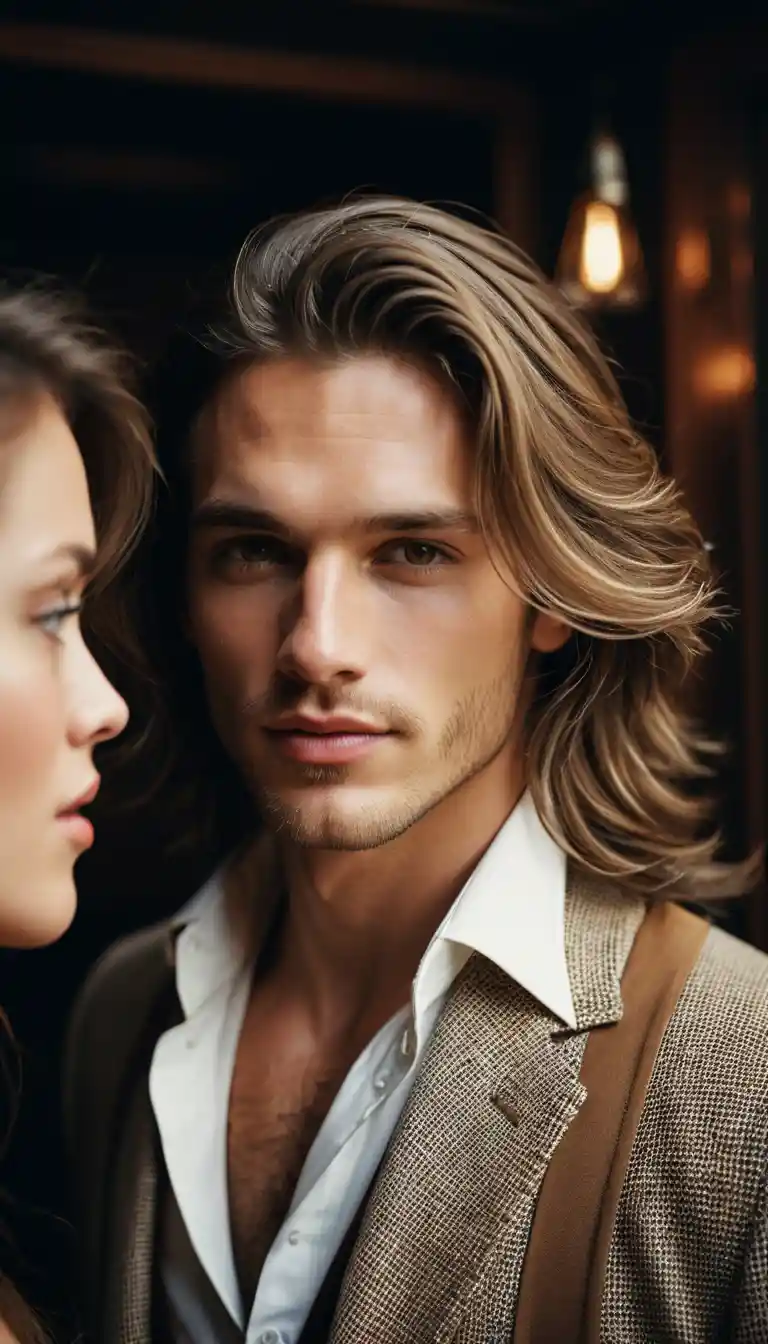 Seductive fashion portrait selfie of a stylish young couple