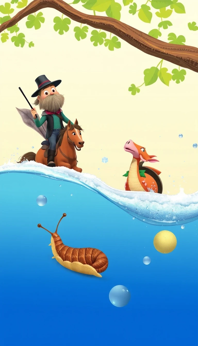 Greedy bandit and tiny snail on a fantastical journey