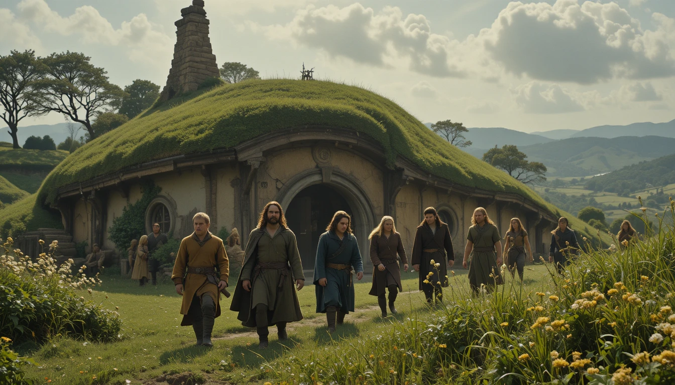 A small hobbit leads companions on a perilous quest