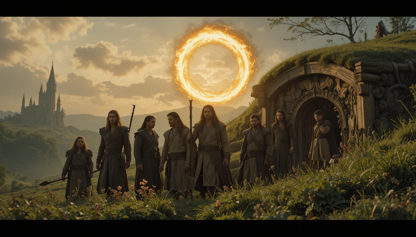 Hobbit and companions begin a perilous fantasy journey