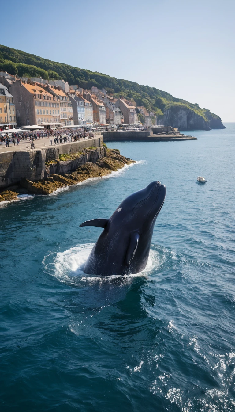 Piccola chiocciola di mare che riposa su una roccia in un vecchio porto