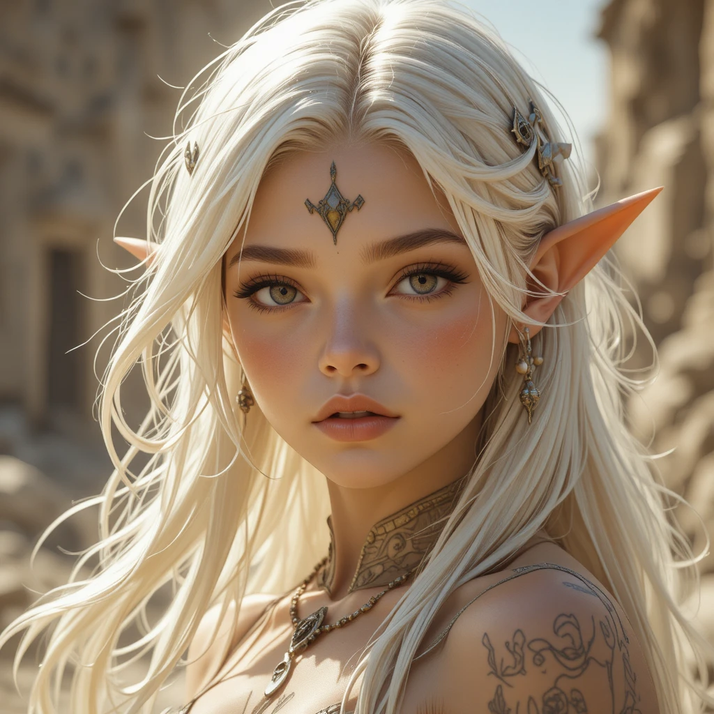 Young goddess of daylight in a mystical fantasy realm