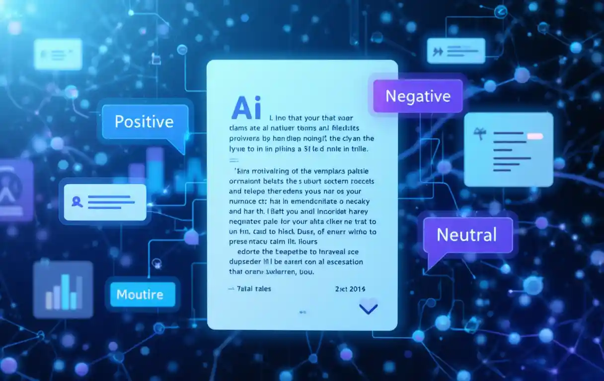 Interface d’analyse de sentiments par IA avec document texte étiqueté