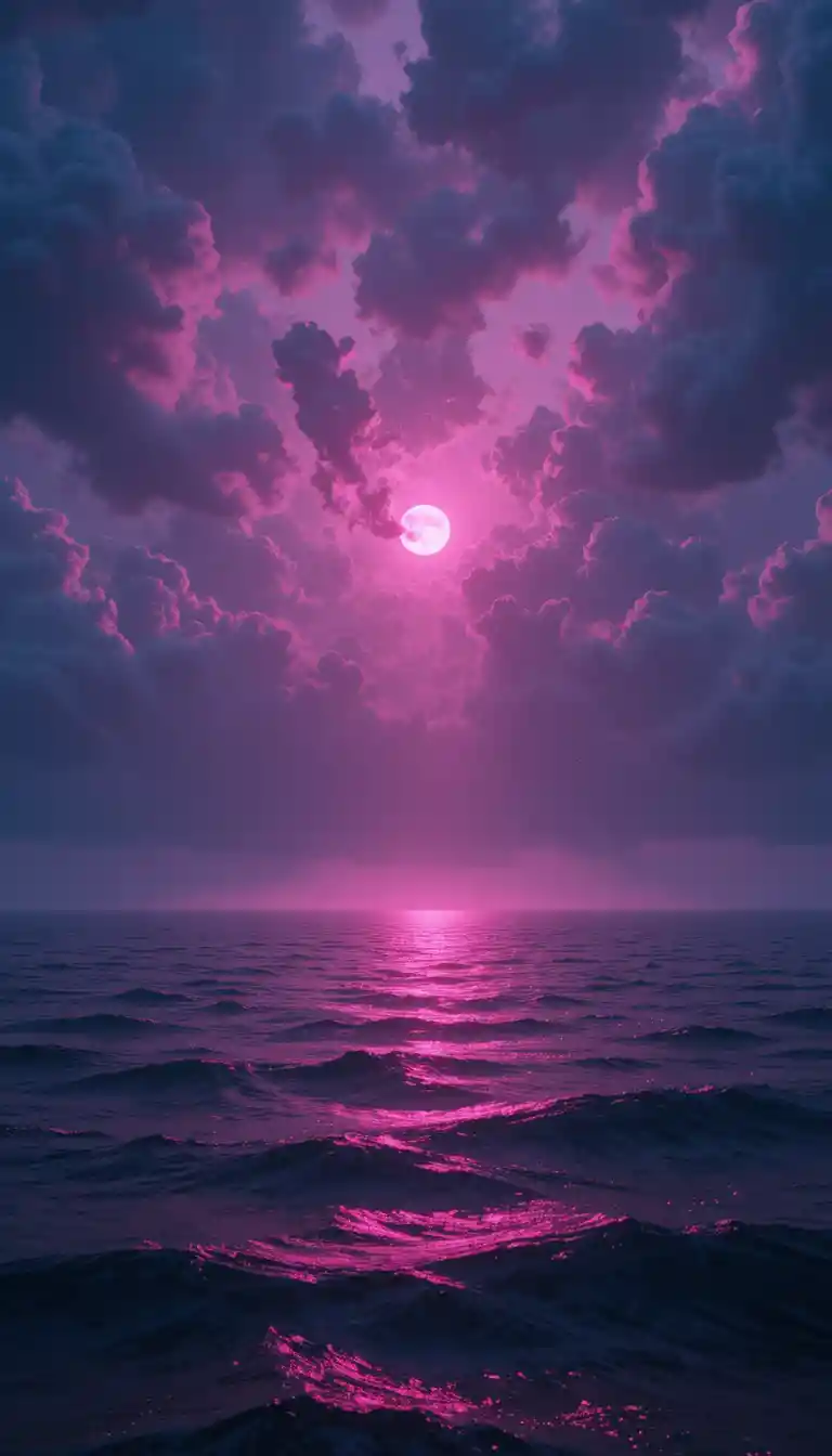 Tranquil seascape with mysterious luminous atmosphere