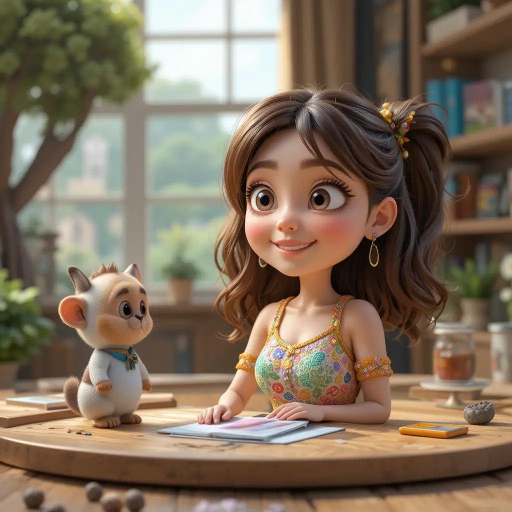 Botella de tónico 3D al estilo Pixar en un baño cálido y elegante