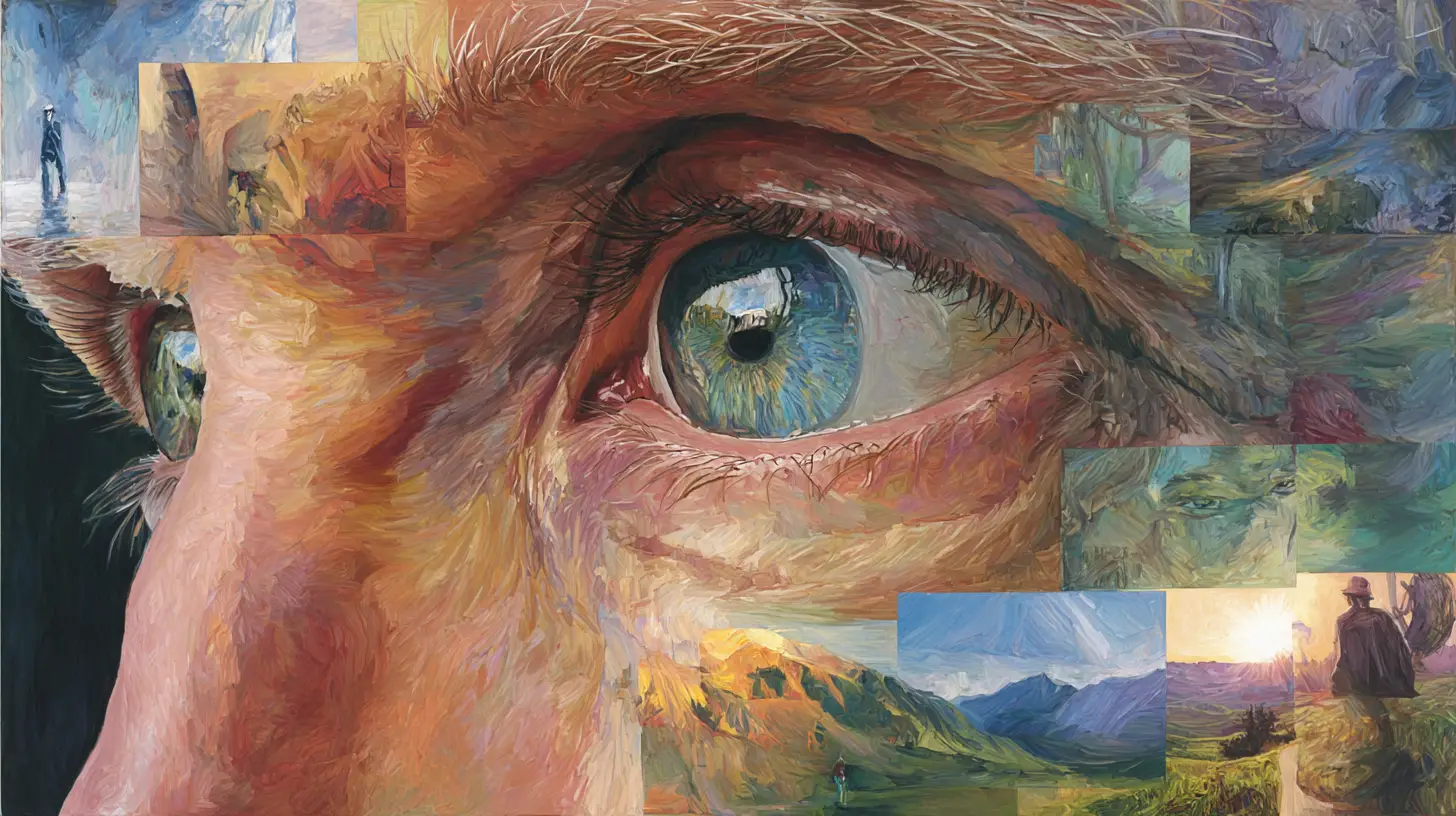 Symbolic reflection on life choices and inner vision
