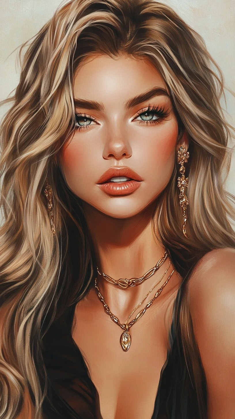 Glamorous fashion woman with romantic old money elegance