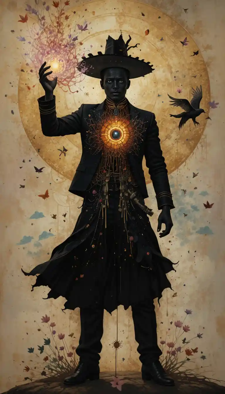 Mexican mural art within a man s silhouette