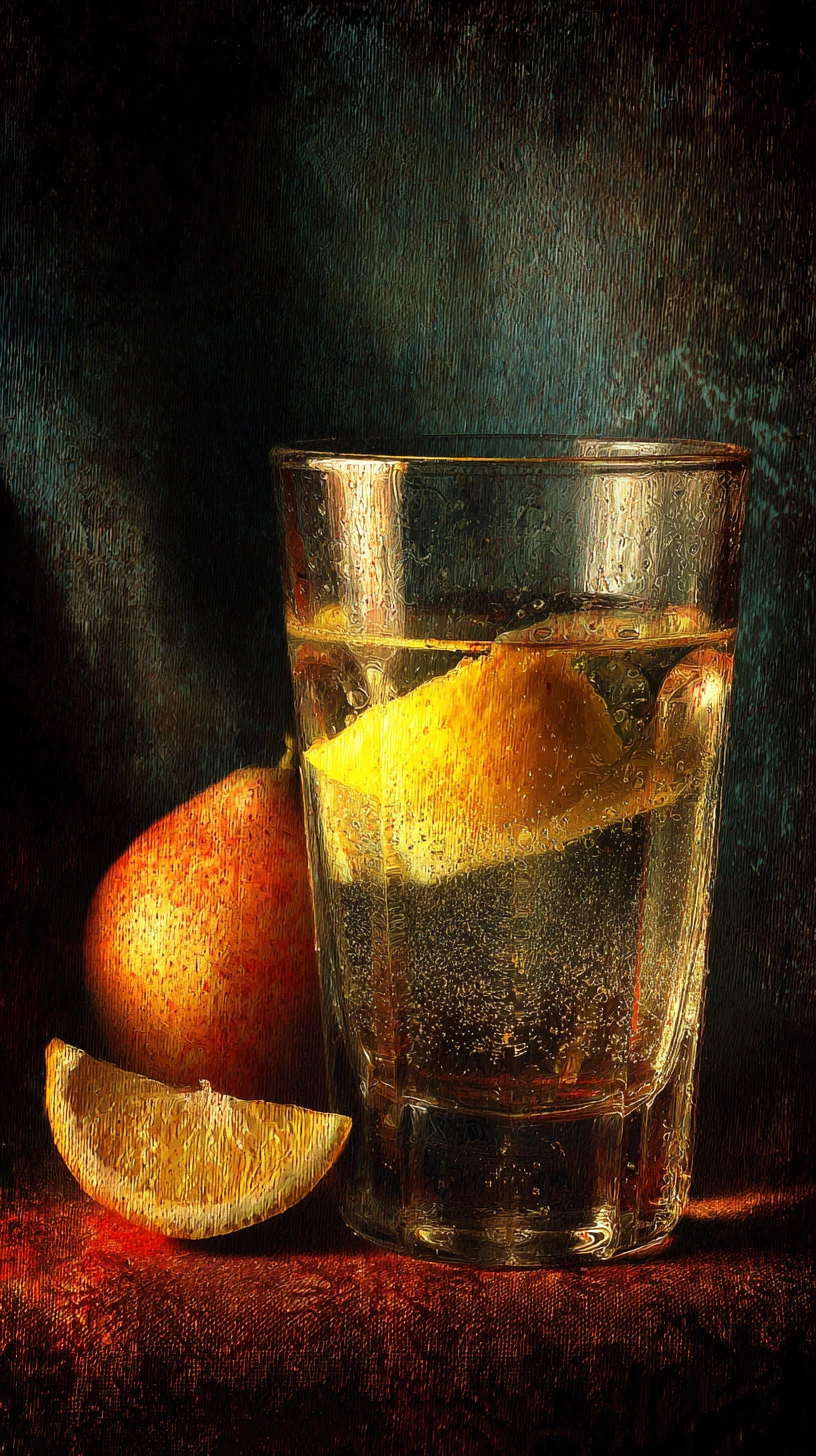 Close up of a winter vodka apple and ginger cocktail