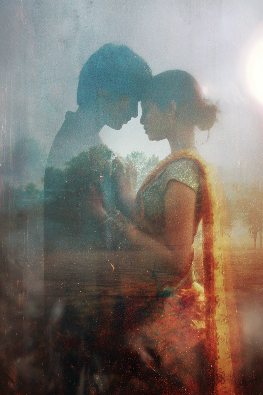 Surreal broken heartscape in a cinematic abstract scene