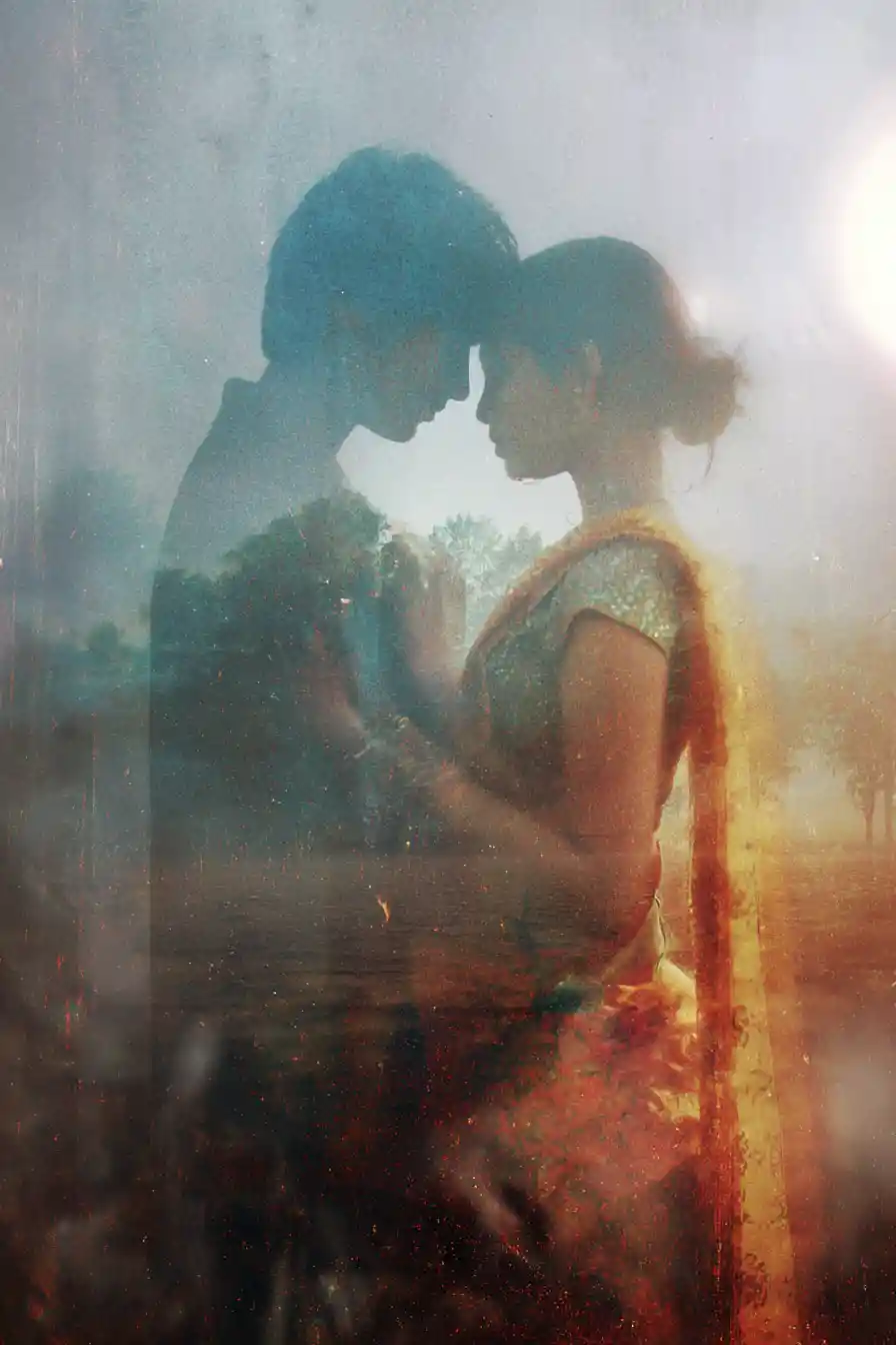 Surreal broken heartscape in a cinematic abstract scene