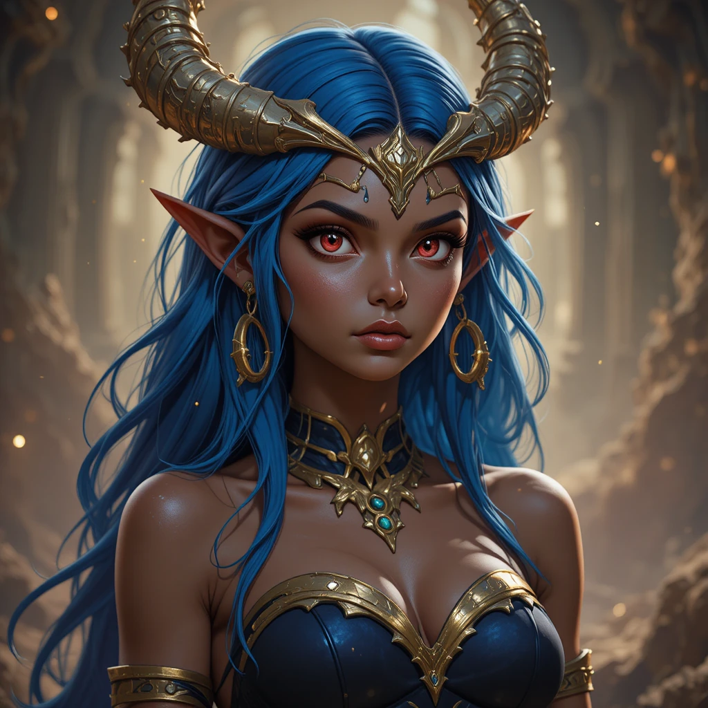 神祕奇幻世界中的紅眼不和女神